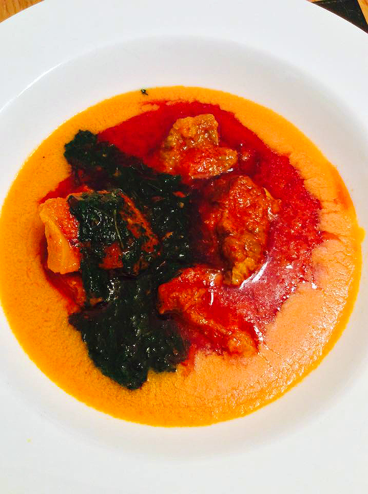 Traditional Nigerian egusi soup